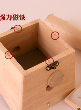 加粗实木制大孔家用工具艾灸盒