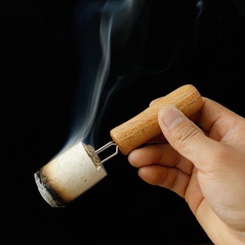 手持艾针艾灸延长针省艾灸工具艾条延长器刮灰器实木三叉锥子家用 - 图2