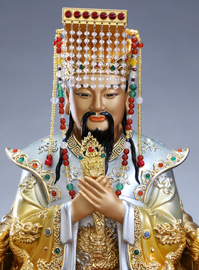 铜雕玉皇大帝摆件王母娘娘神像