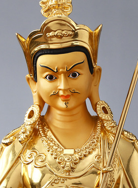 密宗莲花生大士铜供奉祖师佛像