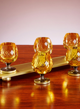 黄水晶咖啡金供具套装大全供奉