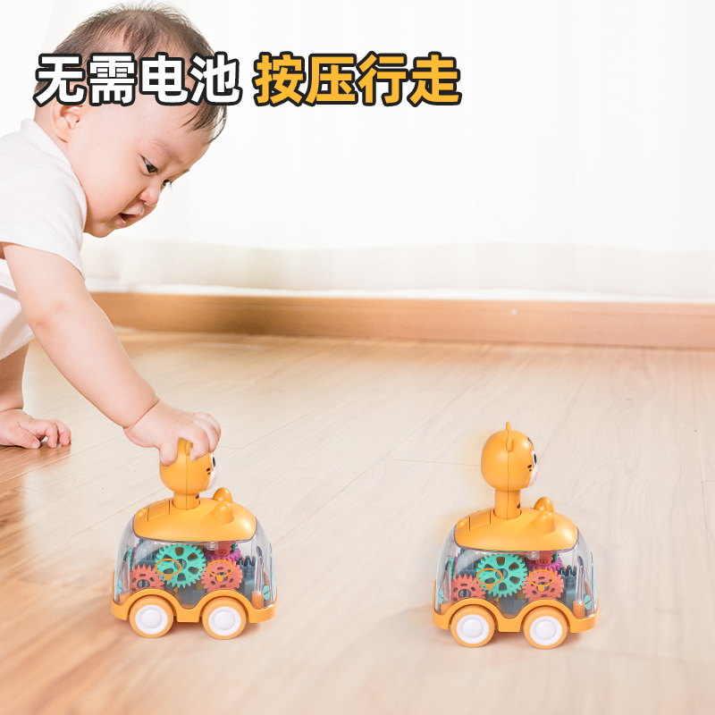 儿童按压玩具车宝宝1一3岁回力惯性小汽车6个月婴儿益智2男孩女孩 - 图0