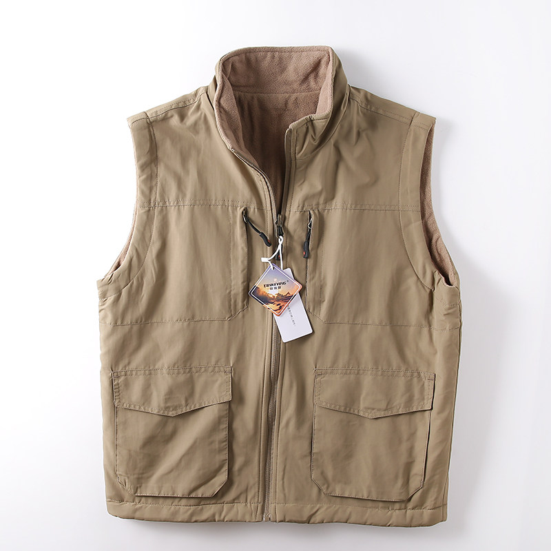 北欧户外牛货！双面可穿！秋冬男士防风防水立领加绒保暖马甲背心,淘宝优惠券,粉丝福利购,淘宝优惠卷