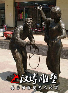 玻璃钢民俗文化人物商业街仿铜