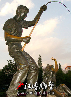 玻璃钢民俗文化公园景观人物雕塑