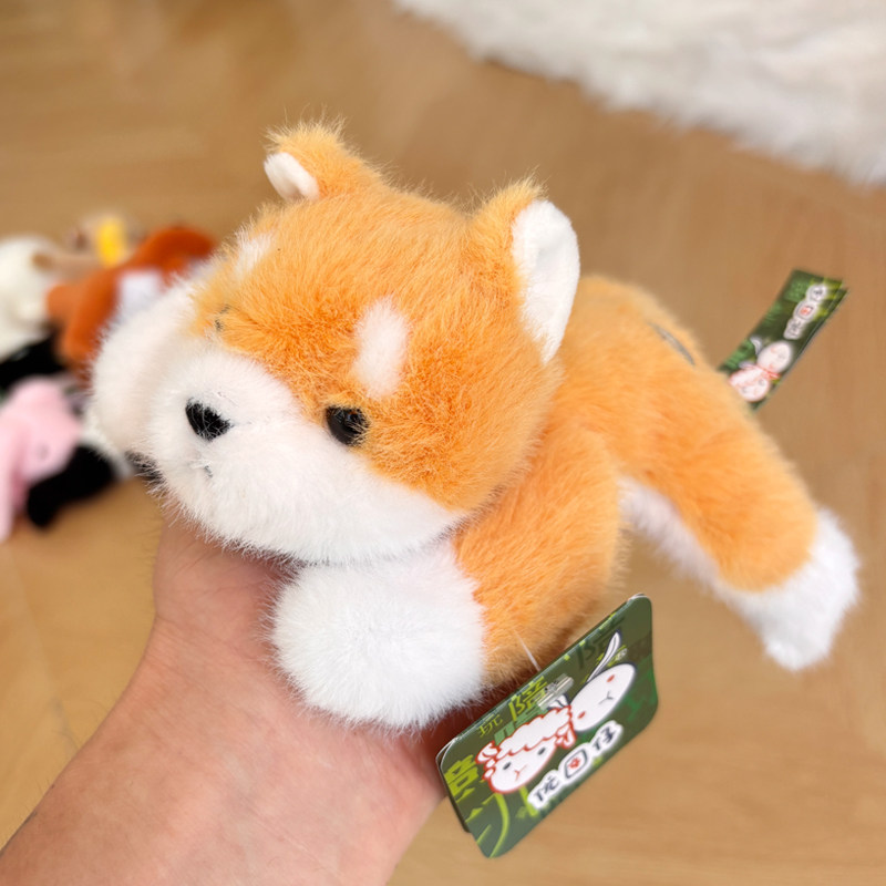 优囝仔趴趴掌中宝动物系列猫咪小狗毛绒玩具小兔子熊猫公仔玩偶,淘宝优惠券,粉丝福利购,淘宝优惠卷