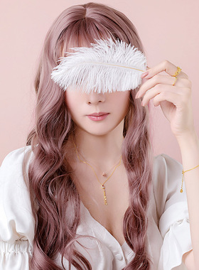 红宝石流苏纯银金色吊坠项链