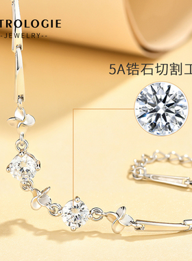 四叶草手链女S925纯银手镯2025年新款潮手饰品简约送女朋友礼物