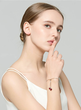 makeawish锆石手链纯银礼物