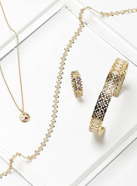 雪花开口手镯纯银甜美复古女