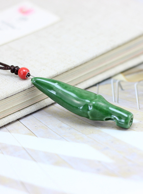 手工口哨蔬菜吊坠陶瓷毛衣链
