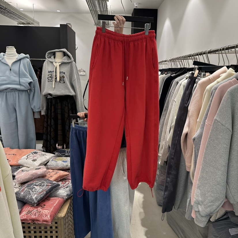 A.CES韩国直邮㊣女装新款热卖休闲时尚推荐休闲裤内里绒抓绒 - 图3