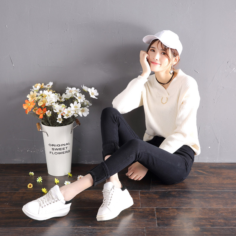 高腰加绒加厚2020年新款弹力牛仔裤 记忆花园牛仔裤