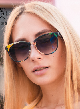 skullrider时尚偏光女长脸墨镜