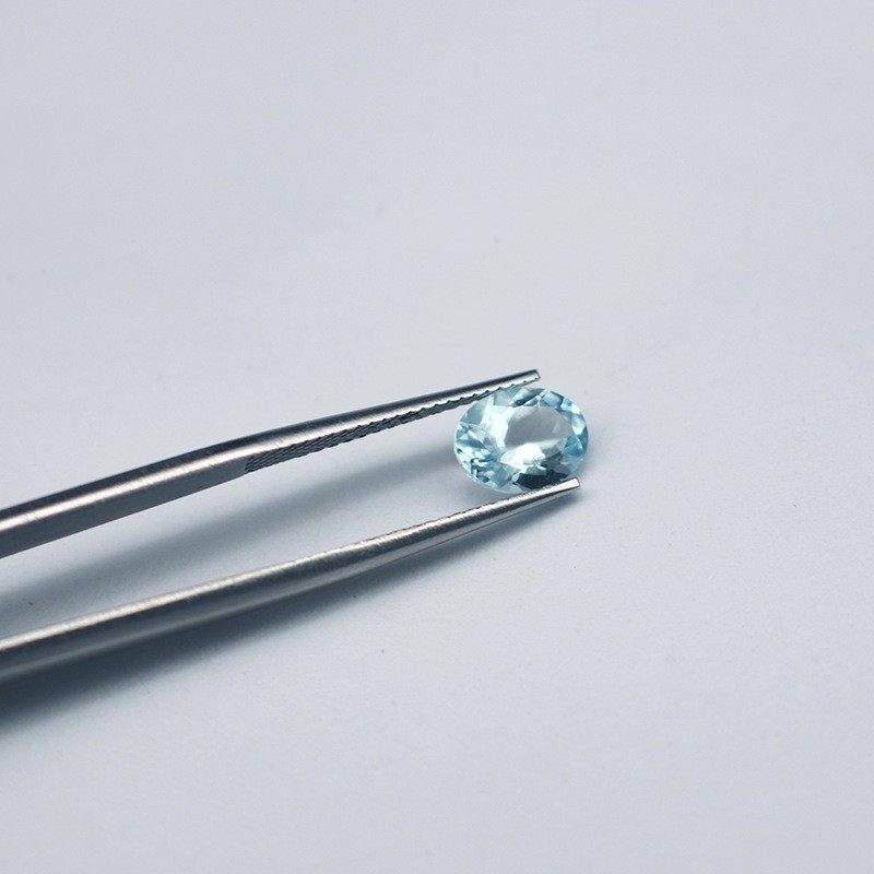 天然海蓝宝裸石戒面蛋形刻面原石椭圆形海蓝宝镶嵌配石晶体干净,淘宝优惠券,粉丝福利购,淘宝优惠卷