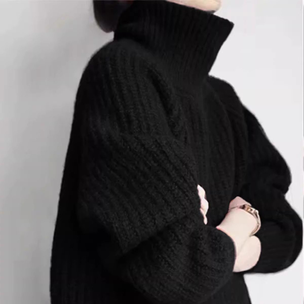 2025秋冬新款100%山羊绒衫女高领套头毛衣加厚宽松大码针织打底衫,淘宝优惠券,粉丝福利购,淘宝优惠卷