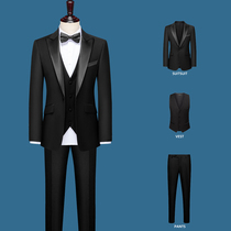 Romont artistes suit suit mens gowns Tasedo is getting married The groom presenter performs the suit