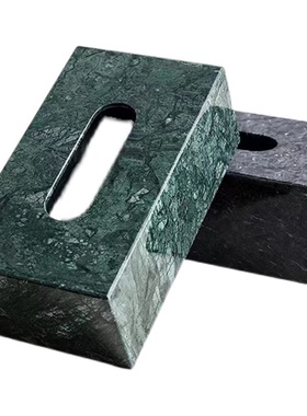 现代极简轻奢大理石纸巾盒抽纸盒收纳盒高档酒店客厅餐厅摆件