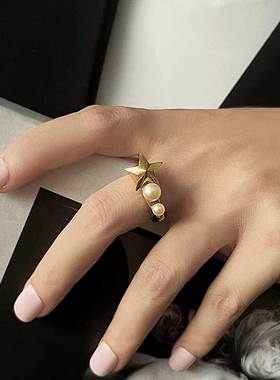 GlamEver星星夸张日韩方形戒指