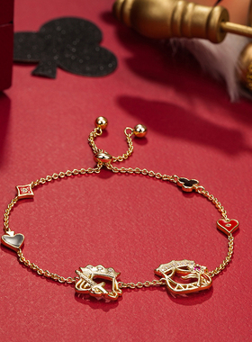 glamever扑克牌创意设计吊坠手链