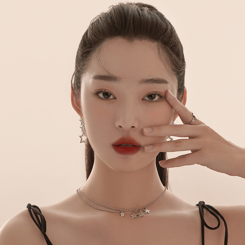 Glam Ever项链不对称星星项链送女友新款小众轻奢设计高级感项链