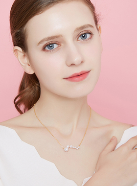 时尚系列金色波浪排造型戒指