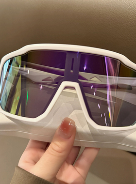 复古超大框户外骑行眼镜防风墨镜