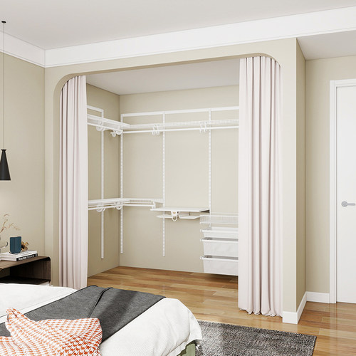 铂耐新型钢制金属衣柜配件定制卧室步入式衣帽间组装架子置物架 - 图1