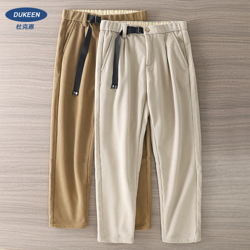 美式460g重磅灯芯绒男秋冬直筒卫裤 杜克恩休闲裤