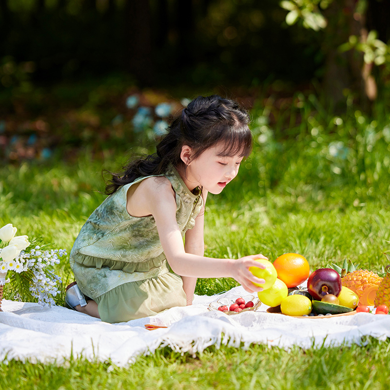 【西子问】女童旗袍夏季2024新款改良薄款中国风连衣裙夏款青窈 - 图3