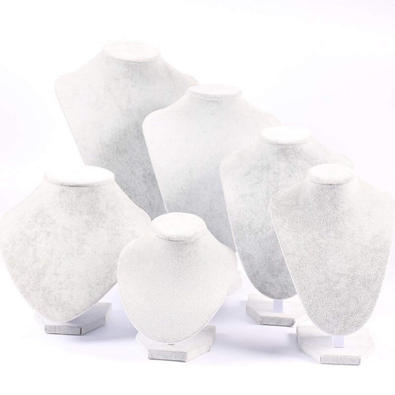 档黑绒布颈模特人像脖子吊坠首饰架 豆豆龙饰品项链