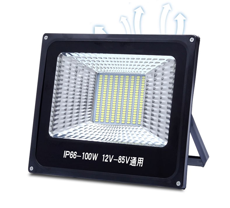 led低压12v100w直流24v36v200w工地交流投光灯渔船电瓶太阳能灯头 - 图3