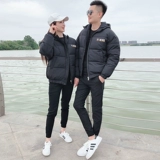 Трендовый пуховик с пухом, короткая куртка для влюбленных, подходит для подростков, увеличенная толщина