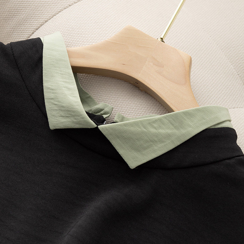 雪纺2022春秋装新款假两件宽松衬衫 织妤衬衫