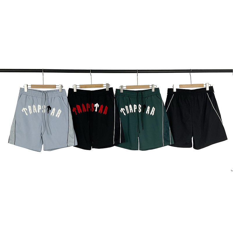 trapstar美式高街潮牌夏季运动休闲字母毛巾绣梭织速干沙滩短裤男,淘宝优惠券,粉丝福利购,淘宝优惠卷