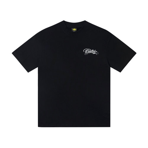 corteiz美式高街潮牌夏季男女同款草写字母印花宽松纯棉短袖T恤衣 - 图0