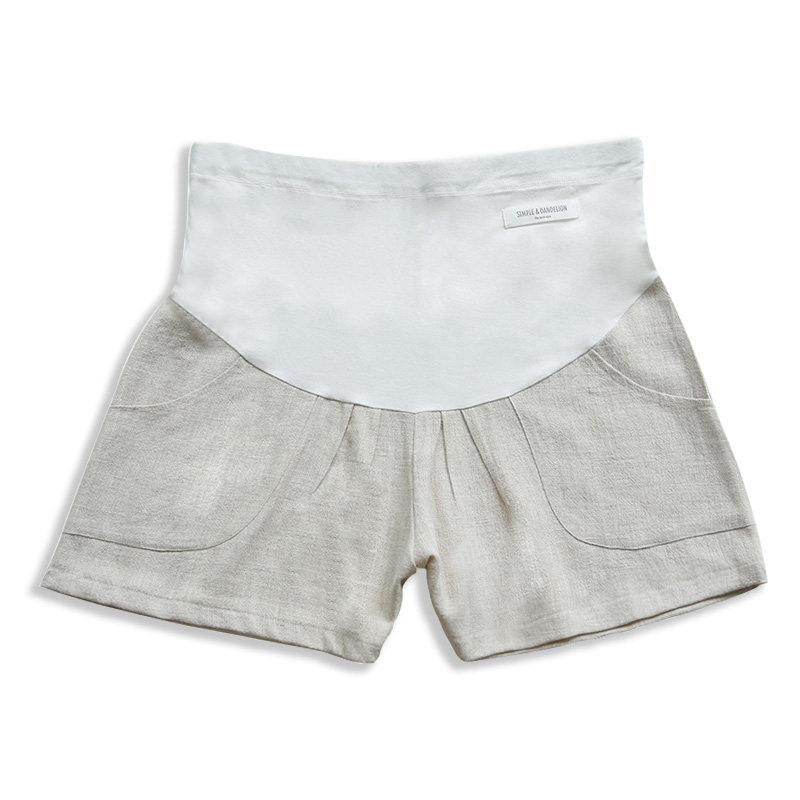 孕妇短裤夏季外穿宽松棉麻孕妇裤子 竺诗孕妇打底裤