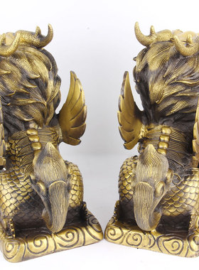 黑色厘米麒麟摆件