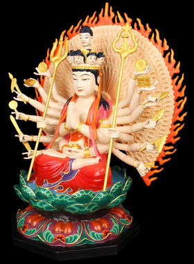 彩绘千手观音摆件