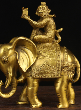 封侯拜相摆件铜象铜大象官印