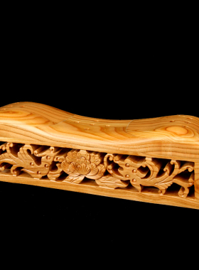 朴器 桃木枕头摆件 桃木麒麟枕头 龙凤枕头  大象枕头摆件