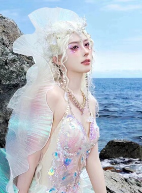 发箍合金人鱼涂七七同款