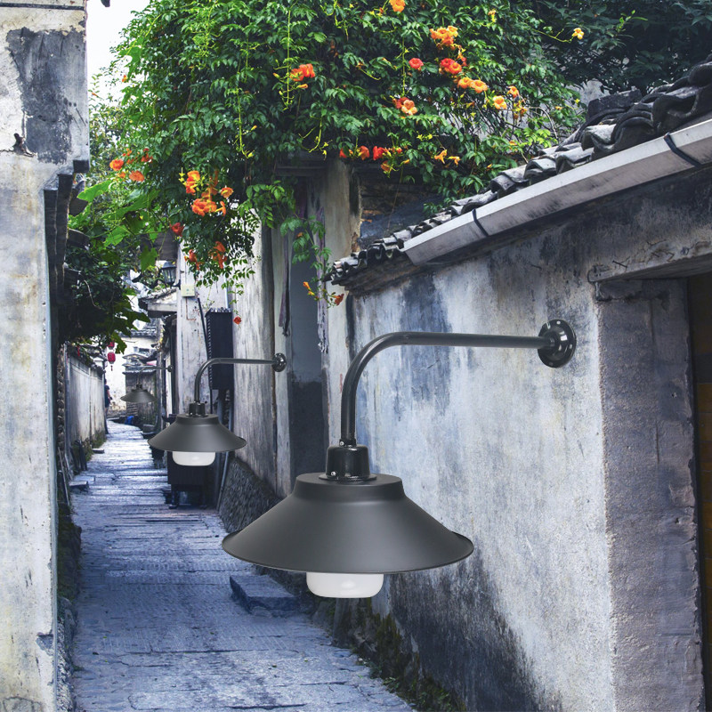 老式马路弯灯复古LED户外防水路灯全铝灯罩工矿壁灯过道门口庭院,淘宝优惠券,粉丝福利购,淘宝优惠卷