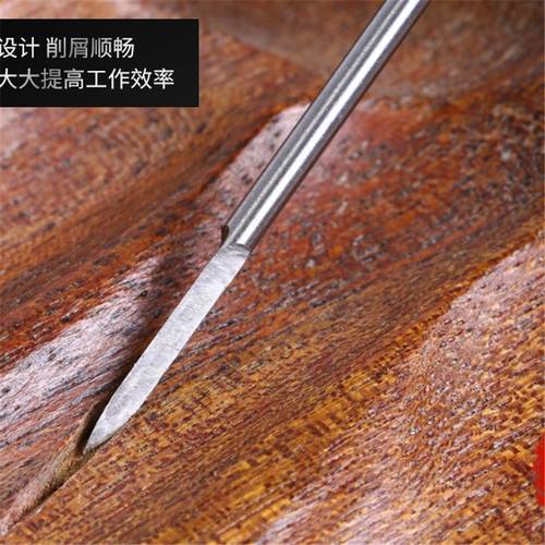 电动雕刻工具套装牙机刻刀头白钢钻头磨头核雕木雕木工划线宝剑刀 - 图3