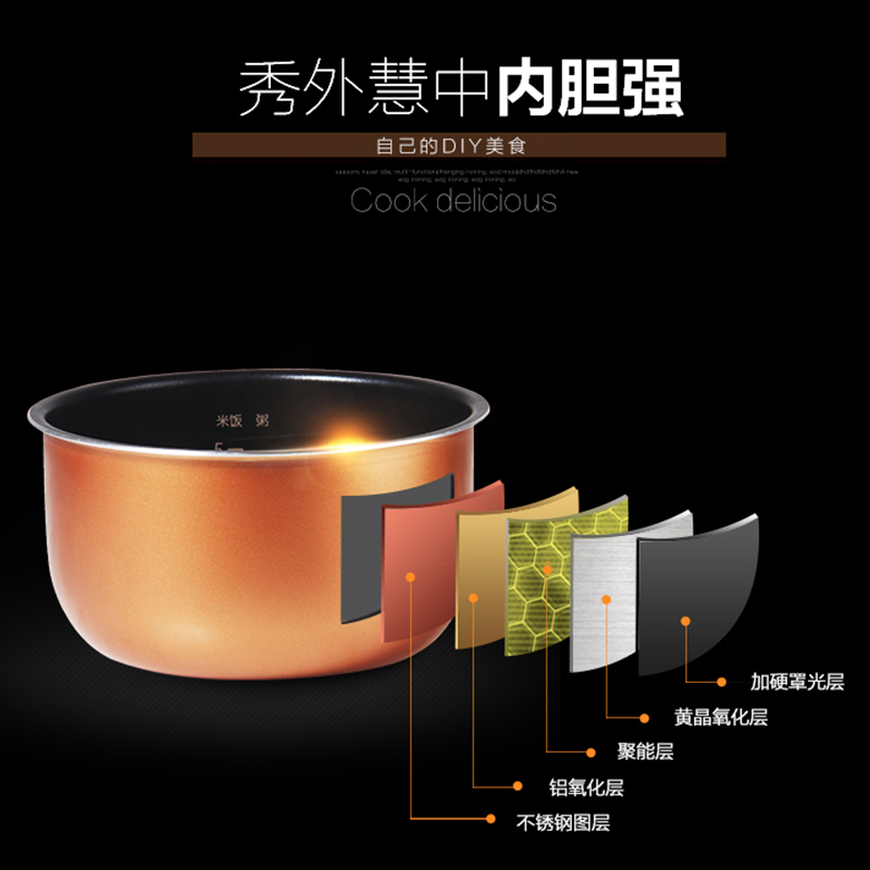 美的生活电器旗舰店美的迷你电压力锅家用2.5升迷你高压饭煲智能全自动小型一人食2