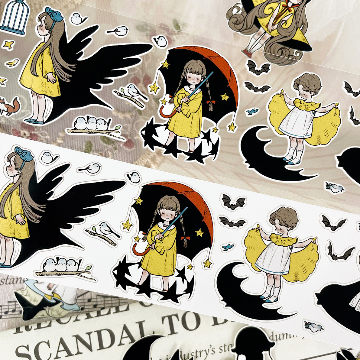 新款现货 影 轻复古人物小人百仓家手帐和纸胶带PET贴纸卷咕卡谷,淘宝优惠券,粉丝福利购,淘宝优惠卷