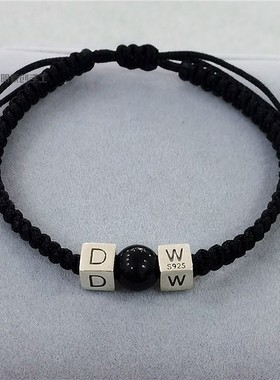 S925纯银红手绳情侣闺蜜玛瑙珠