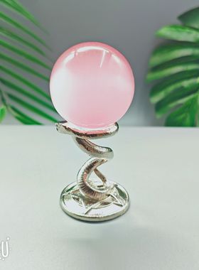 新款金色小蛇合金水晶球底座底托置物架球架金属球托支架