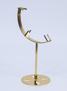 新款电镀月牙形水晶原石雕刻月亮展示固定收纳支架子底座摆件