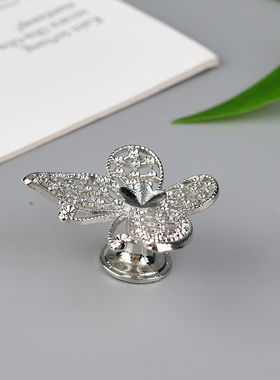 新款创意金色小蝴蝶水晶球底座底托置物架球架金属球托支架